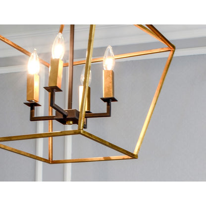 4-Light Chandelier, Gold