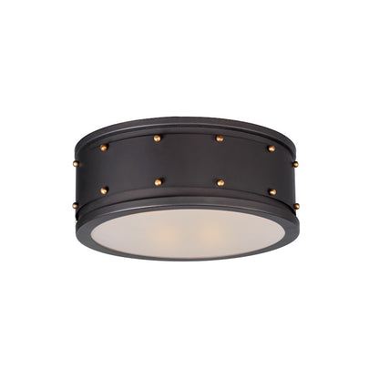 Maxim Lighting Trestle 2-Light Flush Mount, Oil Rubbed Bronze/Brass