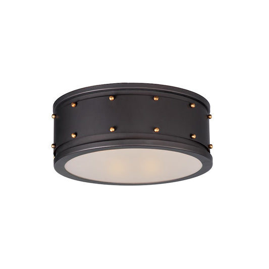 Maxim Lighting Trestle 2-Light Flush Mount, Oil Rubbed Bronze/Brass