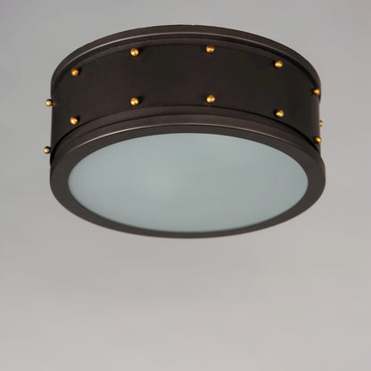 Maxim Lighting Trestle 2-Light Flush Mount, Oil Rubbed Bronze/Brass