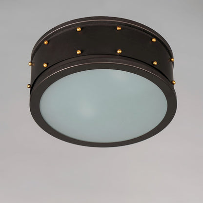Maxim Lighting Trestle 2-Light Flush Mount, Oil Rubbed Bronze/Brass