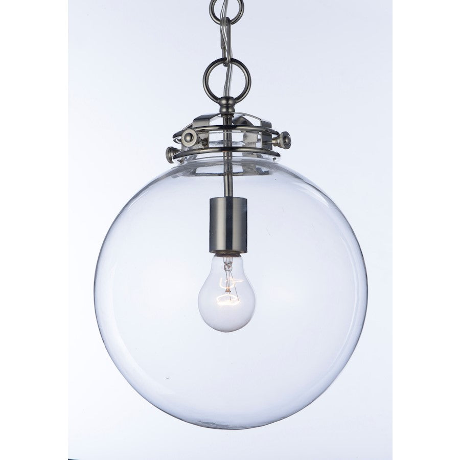 Maxim Lighting 14.75' Retro 1 Light Pendant, Nickel