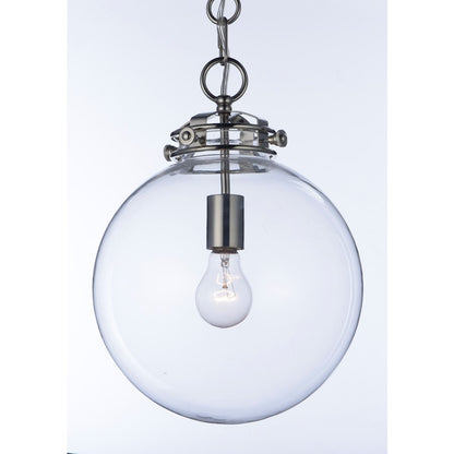 Maxim Lighting 14.75' Retro 1 Light Pendant, Nickel