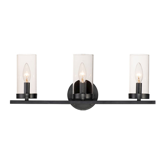 3-Light Bathroom Vanity Light, Clear