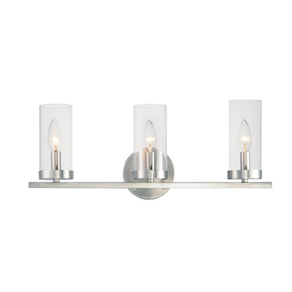 3-Light Bathroom Vanity Light, Clear