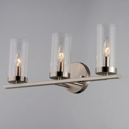 3-Light Bathroom Vanity Light, Clear