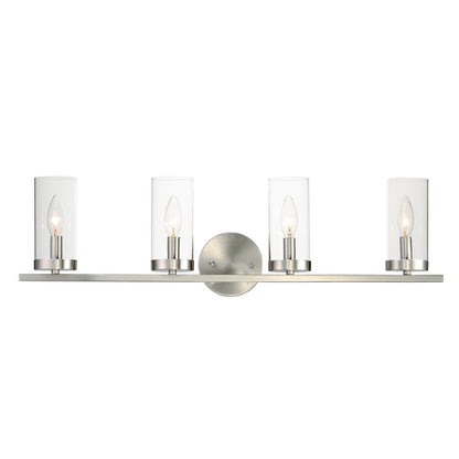 4-Light Bathroom Vanity Light, Clear