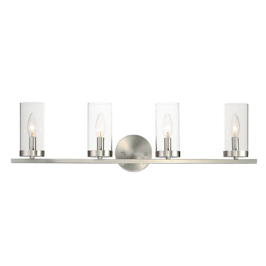 4-Light Bathroom Vanity Light, Clear