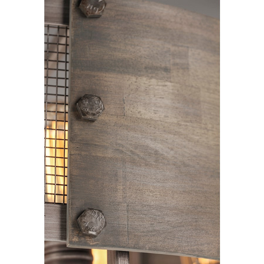 Pendant, Barn Wood/Weathered Zinc