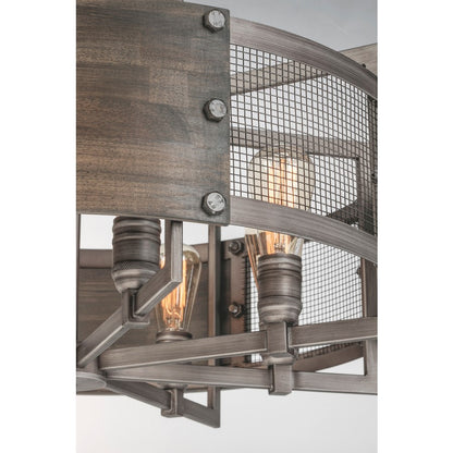 Pendant, Barn Wood/Weathered Zinc