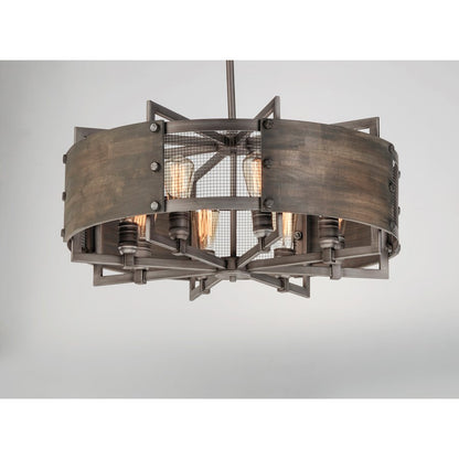Pendant, Barn Wood/Weathered Zinc
