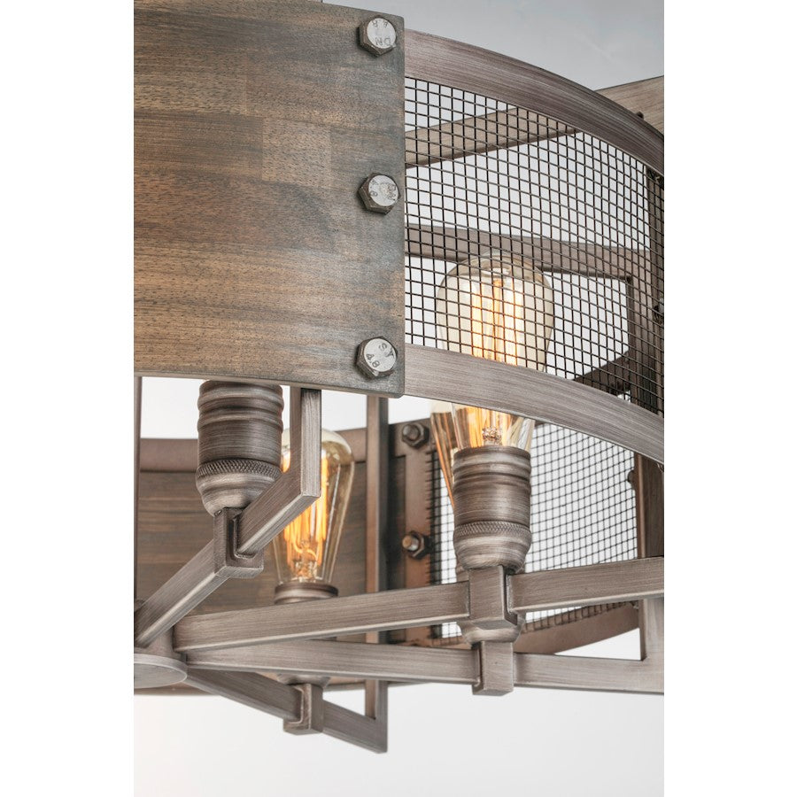 Pendant, Barn Wood/Weathered Zinc