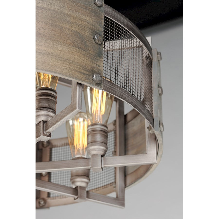 Pendant, Barn Wood/Weathered Zinc