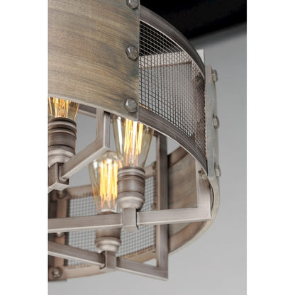 Pendant, Barn Wood/Weathered Zinc
