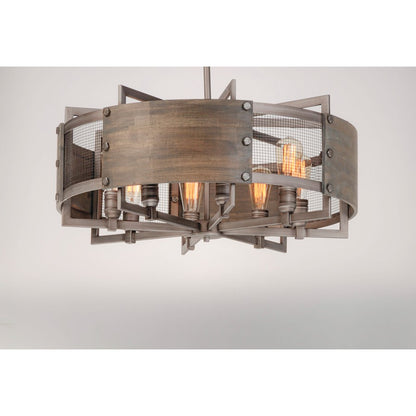 Pendant, Barn Wood/Weathered Zinc