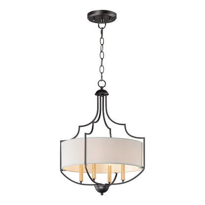 4-Light Chandelier, Bronze