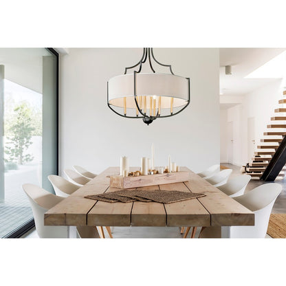 8-Light Chandelier, Bronze