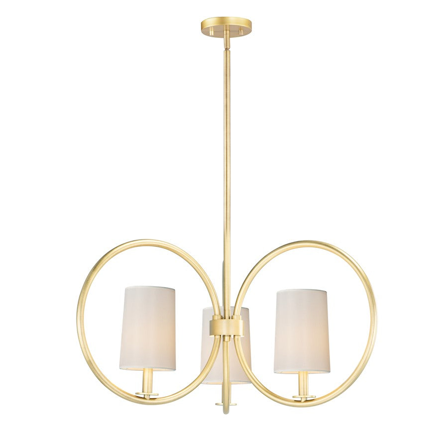 Meridian Chandelier, Natural Aged Brass