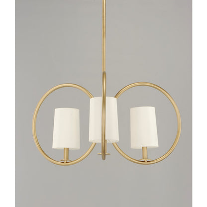 Meridian Chandelier, Natural Aged Brass
