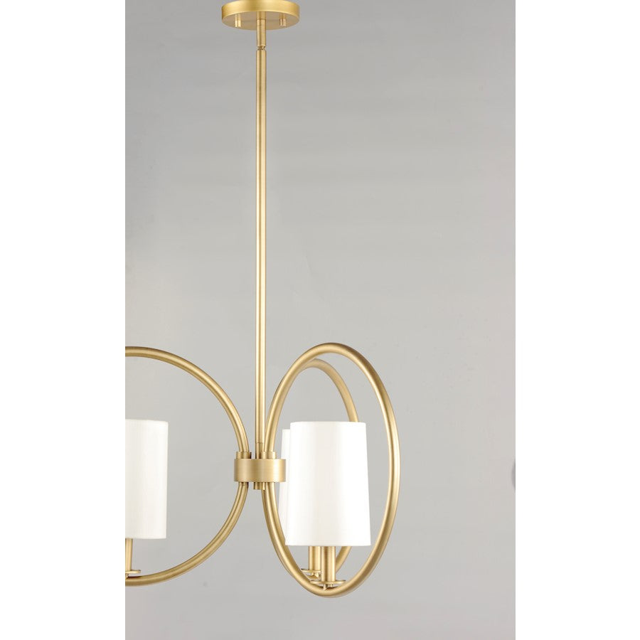 Meridian Chandelier, Natural Aged Brass