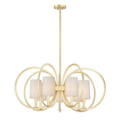 Meridian Chandelier, Natural Aged Brass
