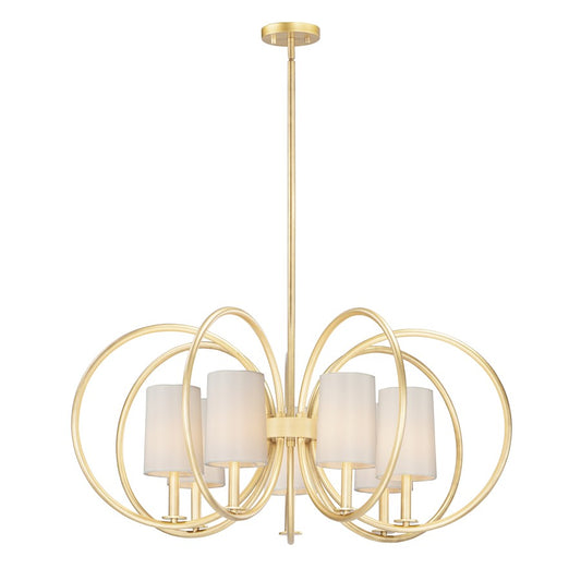 Meridian Chandelier, Natural Aged Brass