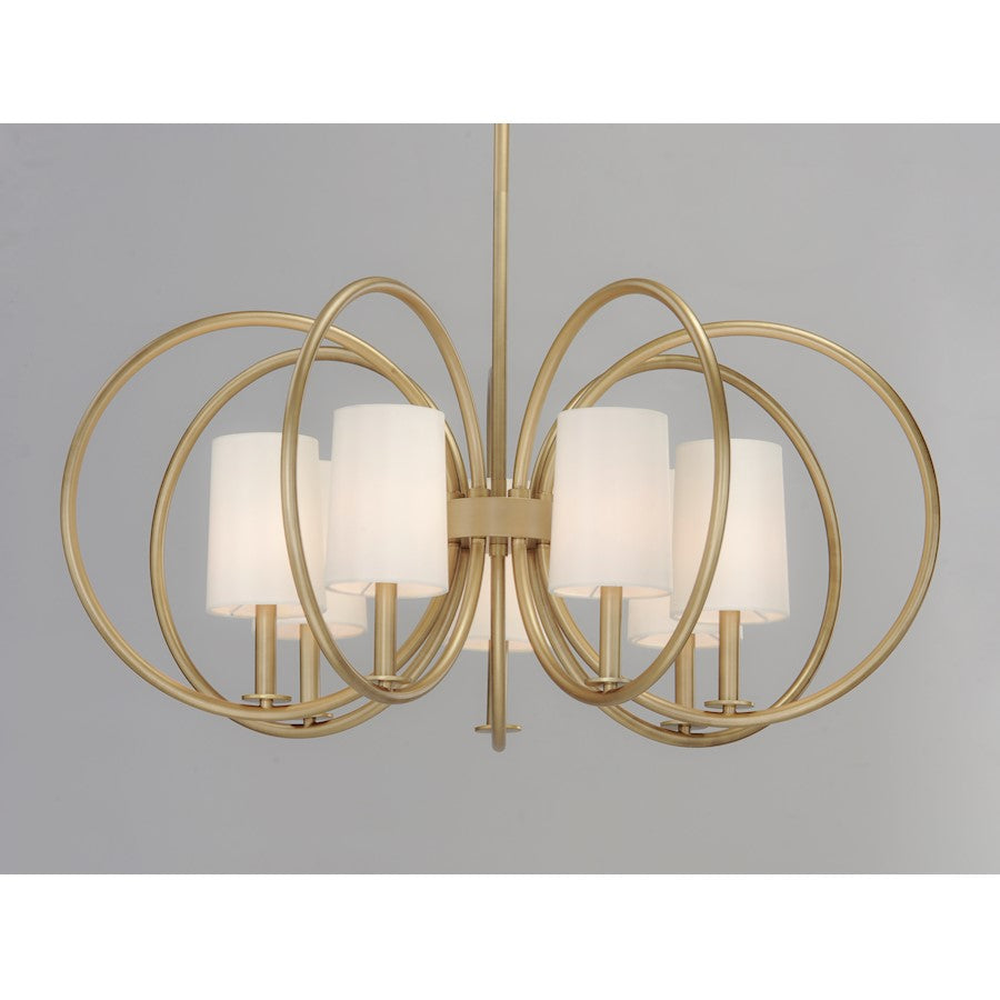 Meridian Chandelier, Natural Aged Brass