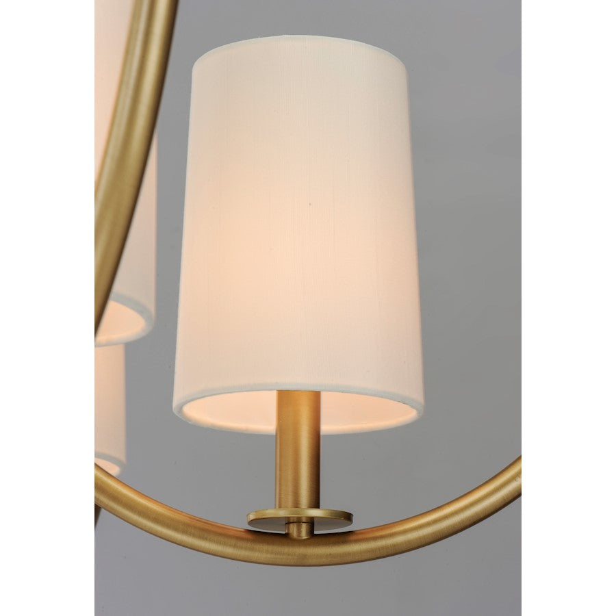 Meridian Chandelier, Natural Aged Brass