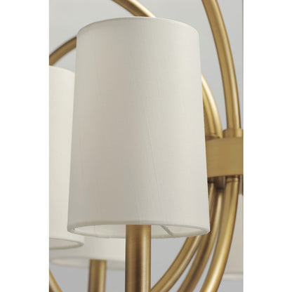 Meridian Chandelier, Natural Aged Brass