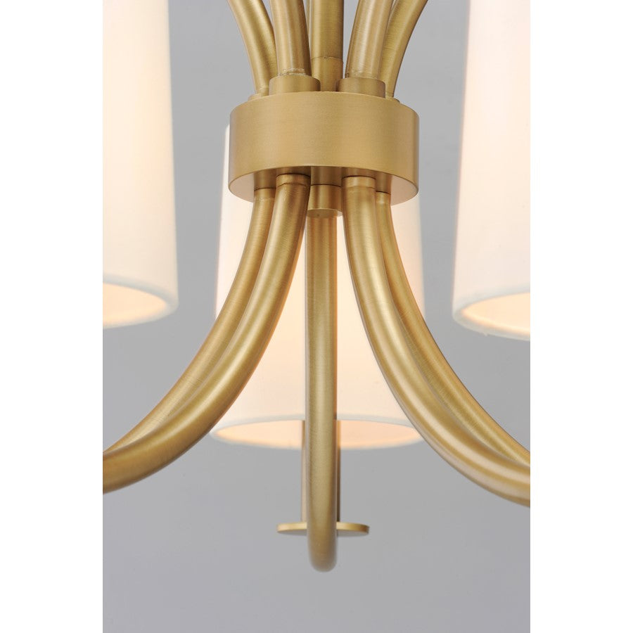 Meridian Chandelier, Natural Aged Brass