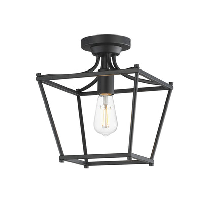 Maxim Lighting Clifton 1 Light 11.75" Semi-Flush Mount, Black