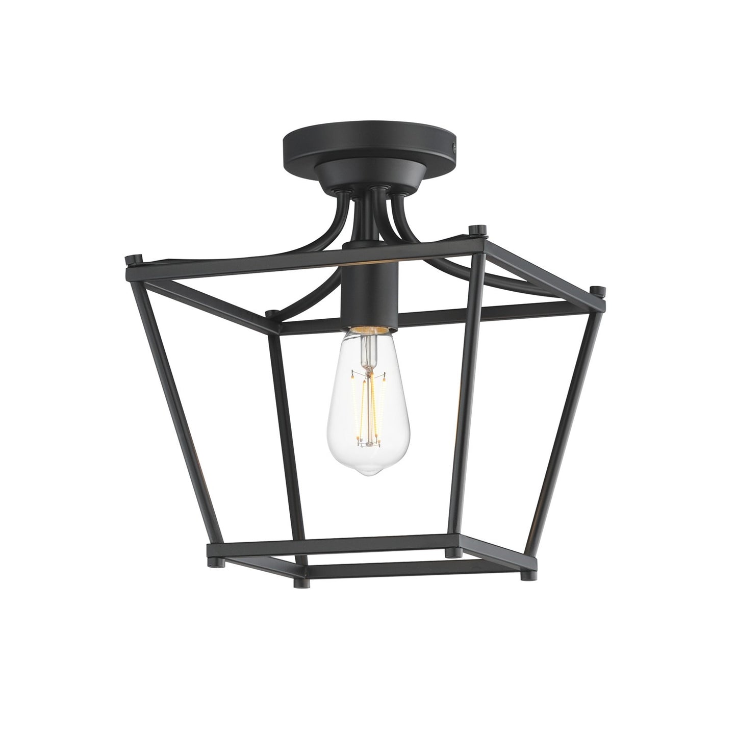 Maxim Lighting Clifton 1 Light 11.75" Semi-Flush Mount, Black