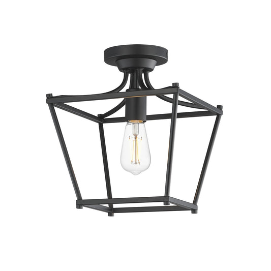 Maxim Lighting Clifton 1 Light 11.75" Semi-Flush Mount, Black