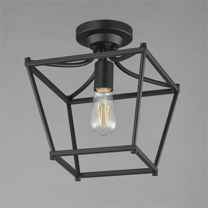 Maxim Lighting Clifton 1 Light 11.75" Semi-Flush Mount, Black