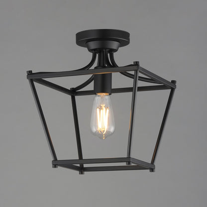 Maxim Lighting Clifton 1 Light 11.75" Semi-Flush Mount, Black