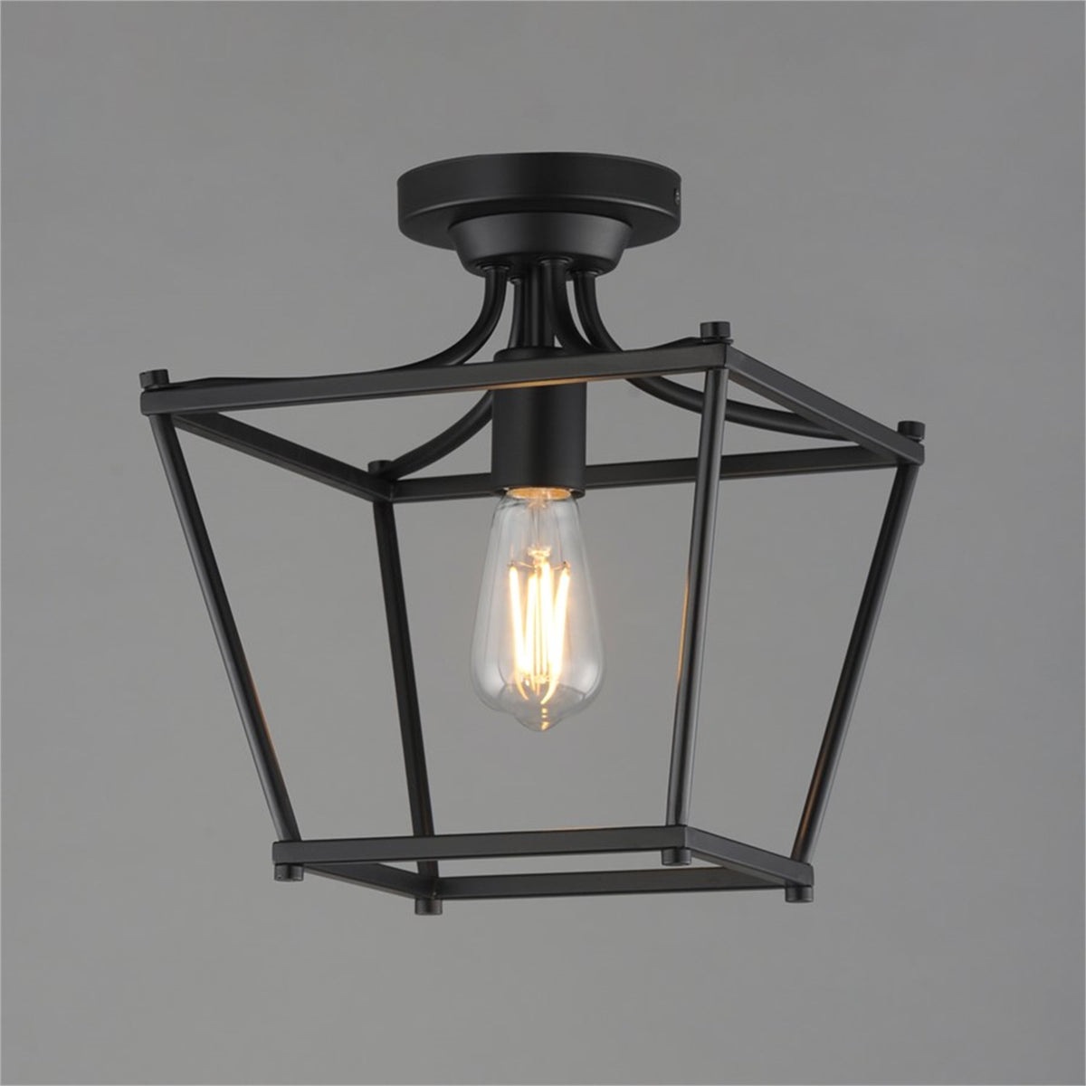 Maxim Lighting Clifton 1 Light 11.75" Semi-Flush Mount, Black