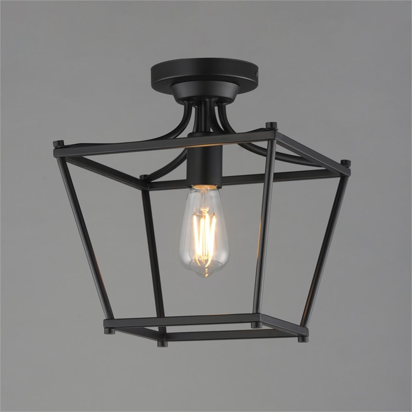 Maxim Lighting Clifton 1 Light 11.75" Semi-Flush Mount, Black