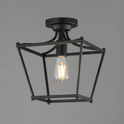 Maxim Lighting Clifton 1 Light 11.75" Semi-Flush Mount, Black