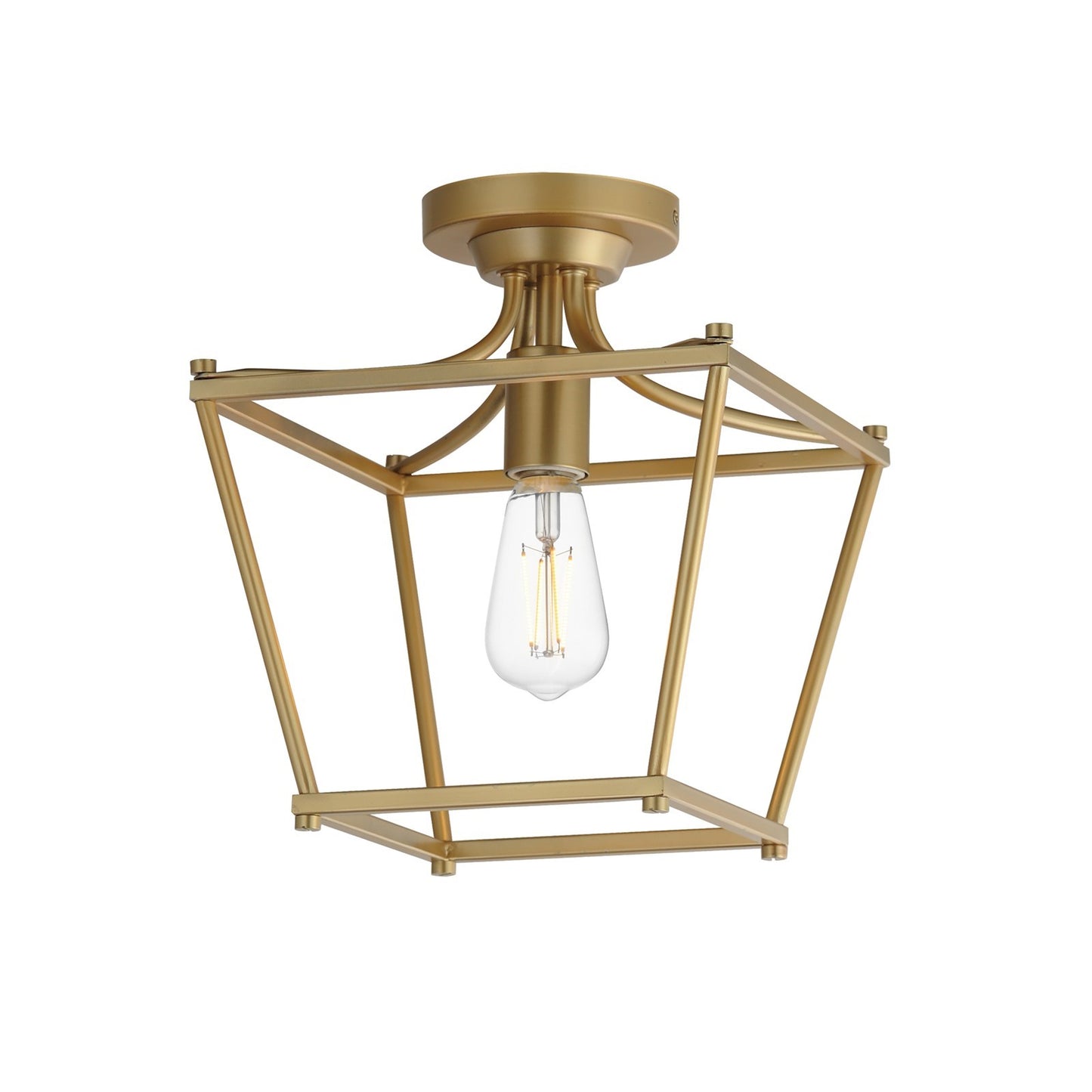 Maxim Lighting Clifton 1Lt 11.75" Semi-Flush Mount, Aged Brass