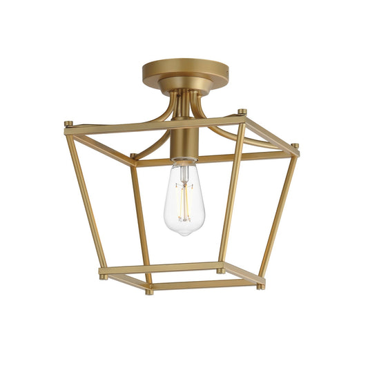 Maxim Lighting Clifton 1Lt 11.75" Semi-Flush Mount, Aged Brass