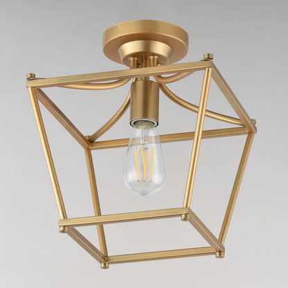 Maxim Lighting Clifton 1Lt 11.75" Semi-Flush Mount, Aged Brass