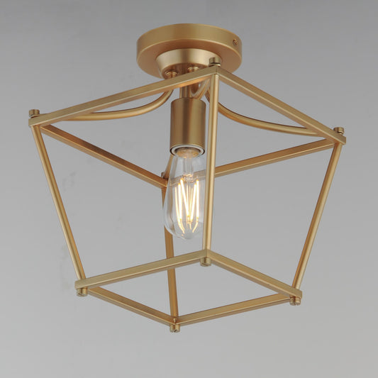Maxim Lighting Clifton 1Lt 11.75" Semi-Flush Mount, Aged Brass - 25311NAB