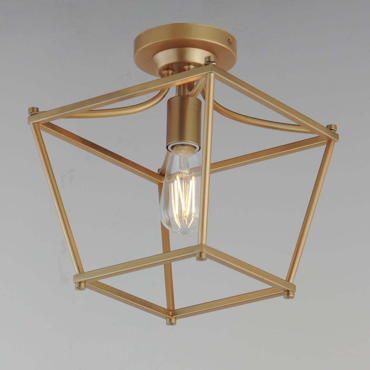 Maxim Lighting Clifton 1Lt 11.75" Semi-Flush Mount, Aged Brass