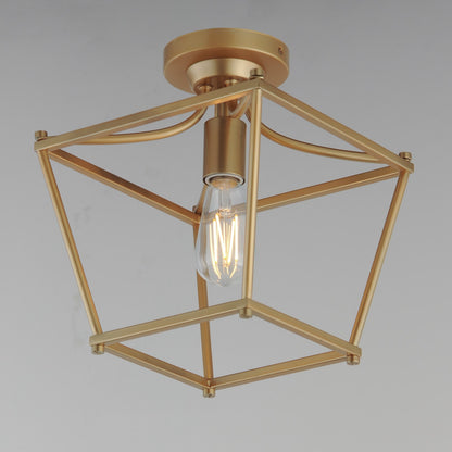 Maxim Lighting Clifton 1Lt 11.75" Semi-Flush Mount, Aged Brass