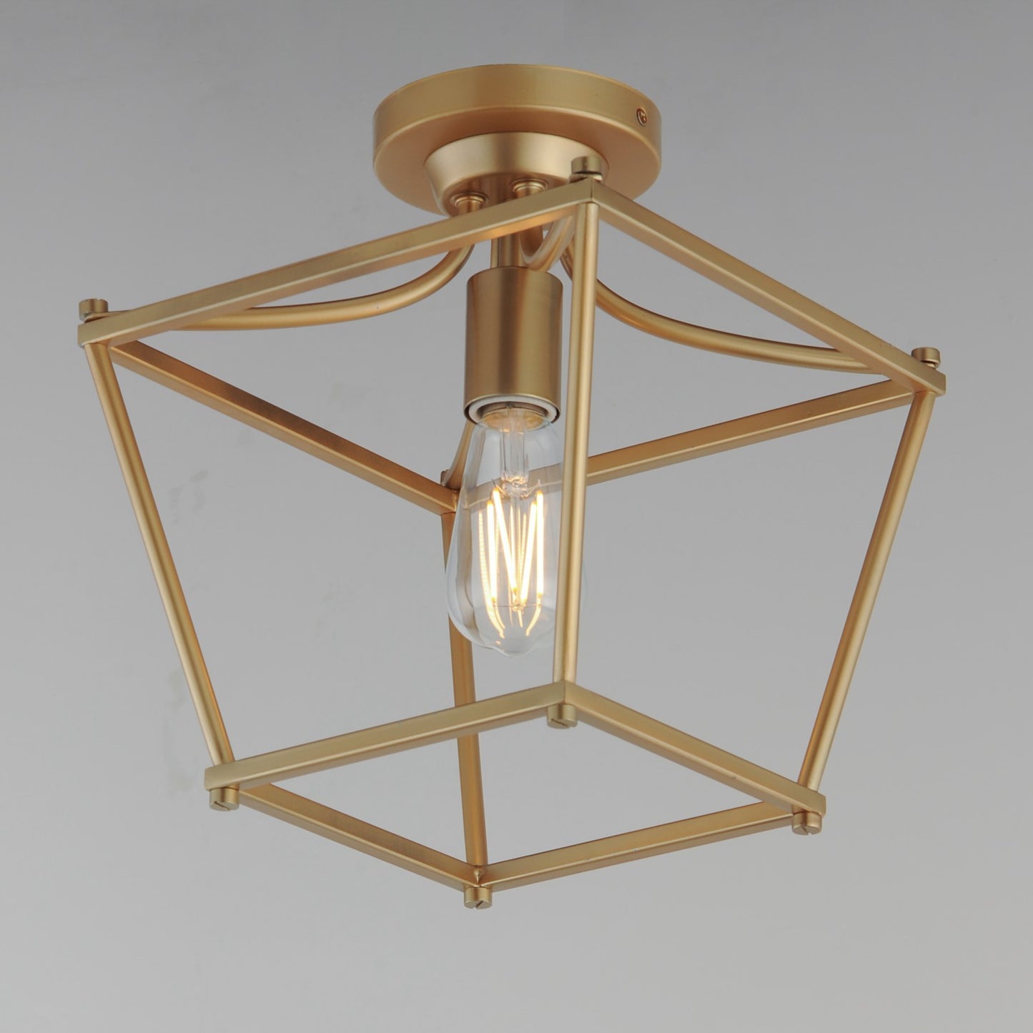 Maxim Lighting Clifton 1Lt 11.75" Semi-Flush Mount, Aged Brass