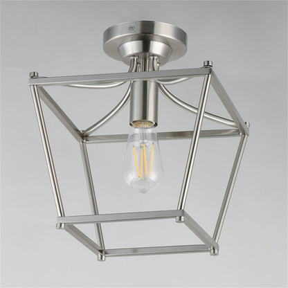 Maxim Lighting Clifton 1 Light 11.75" Semi-Flush Mount, Satin Nickel