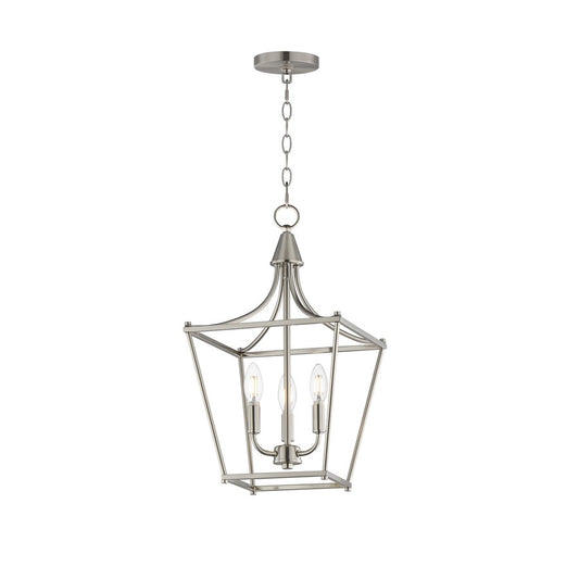 Maxim Lighting Clifton 3 Light 20.75" Single Pendant, Satin Nickel - 25313SN