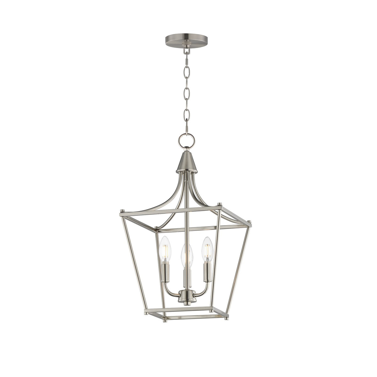 Maxim Lighting Clifton 3 Light 20.75" Single Pendant, Satin Nickel