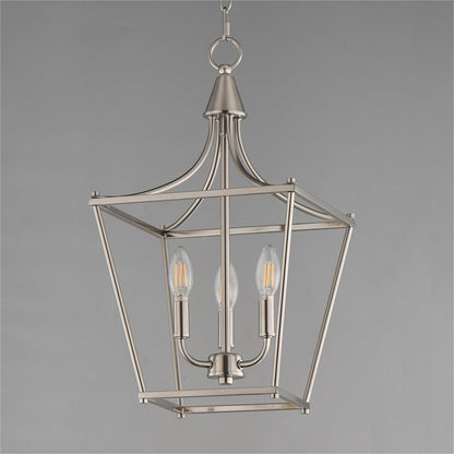 Maxim Lighting Clifton 3 Light 20.75" Single Pendant, Satin Nickel