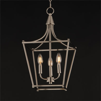 Maxim Lighting Clifton 3 Light 20.75" Single Pendant, Satin Nickel